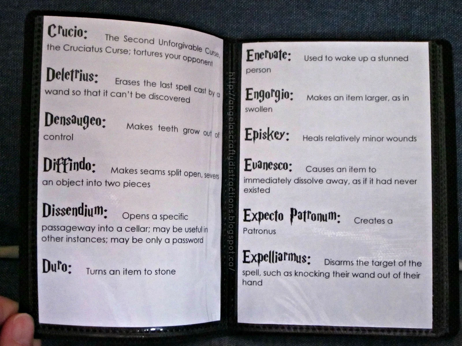 Crafty Distractions A Harry Potter Spell Book