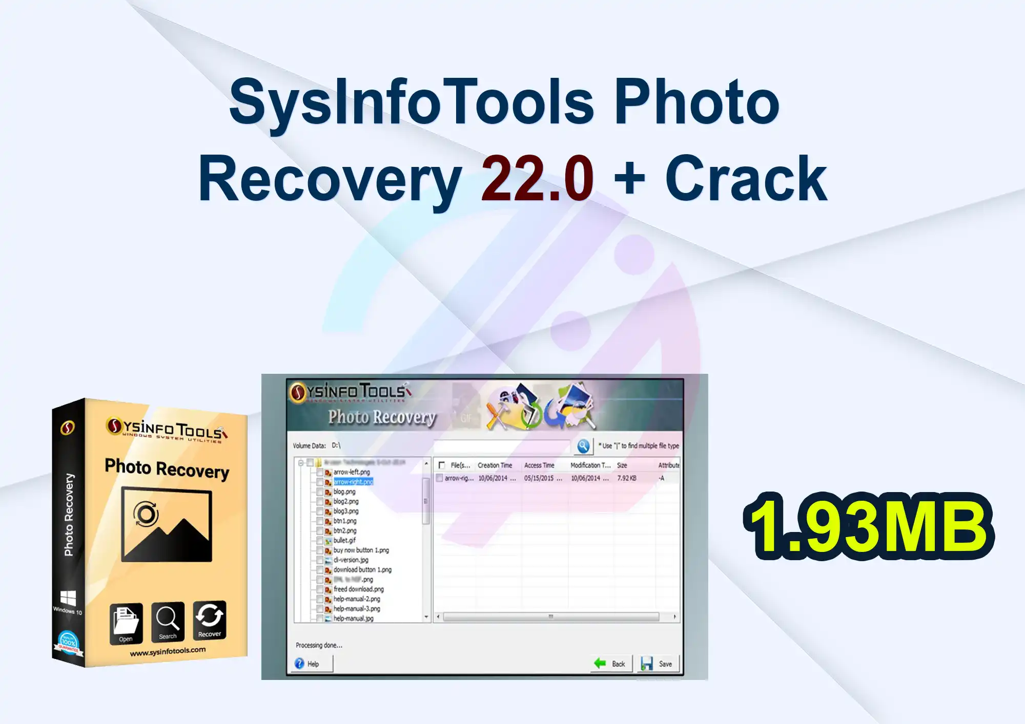 SysInfoTools Photo Recovery 22.0 + Crack