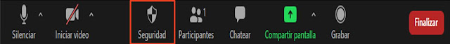 opcion de Seguridad de Zoom