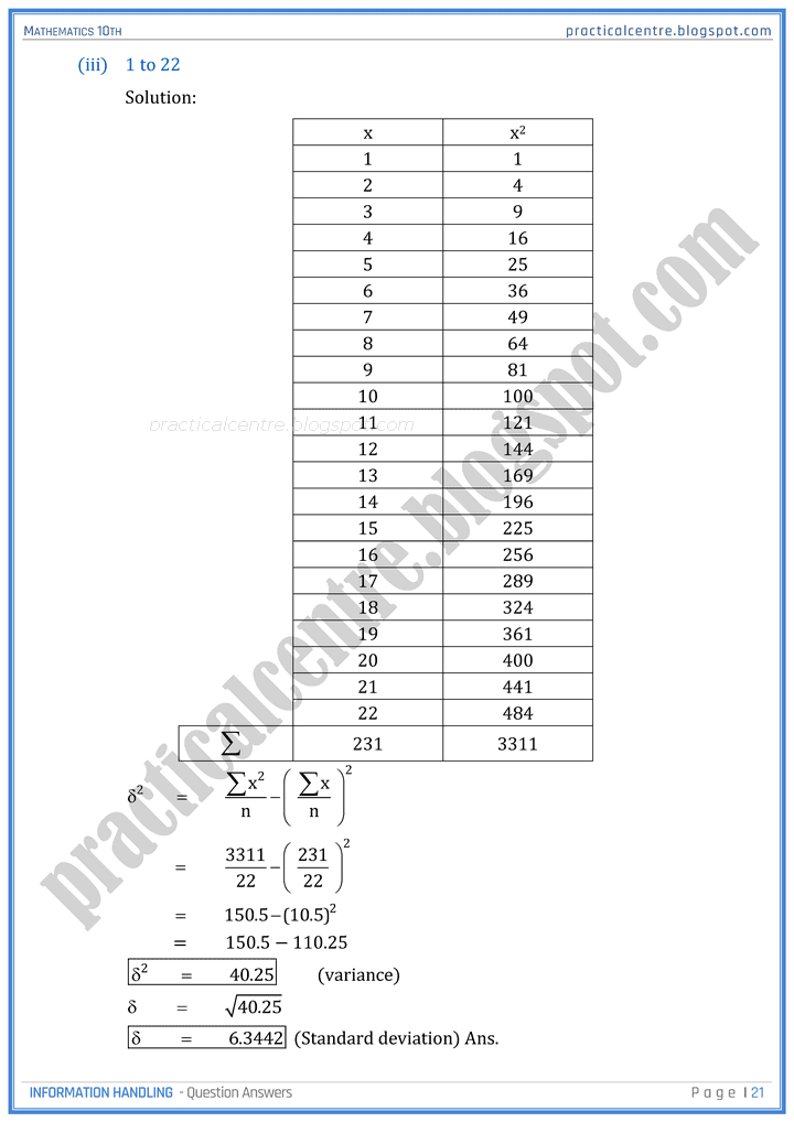 information-handling-question-answers-mathematics-10th