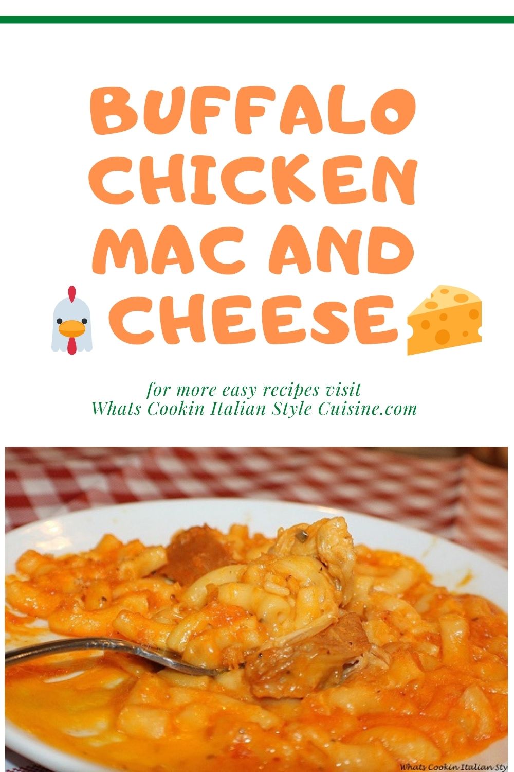 Pin for later casserole with buffalo chicken cheese and pasta