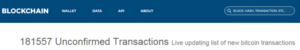 there are 181557 Unconfirmed Transactions according to Blockchain.info