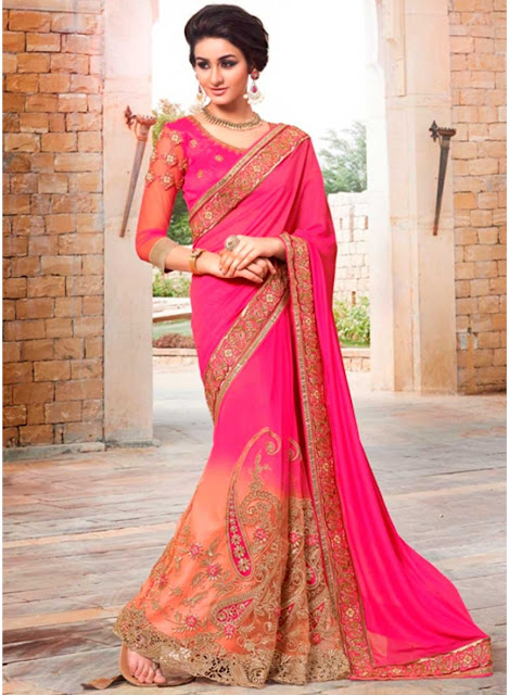  http://www.angelnx.com/lovely-magenta-and-orange-georgette-with-embroidery-work-saree_10679