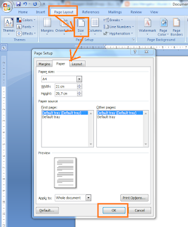 Cara Mengatur Ukuran Kertas Di Microsoft Word  ArahBlogg