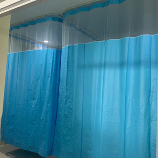 tirai rumah sakit full pvc warna biru dari deden decor