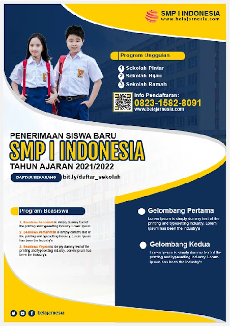 Free File : Download Contoh Brosur SMP Sekolah Menengah Pertama Gratis