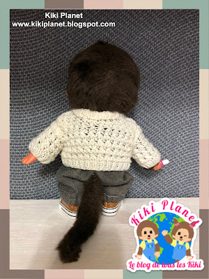 kiki monchhichi pull sweater tricot knitting handmade fait main doll clothe poupée