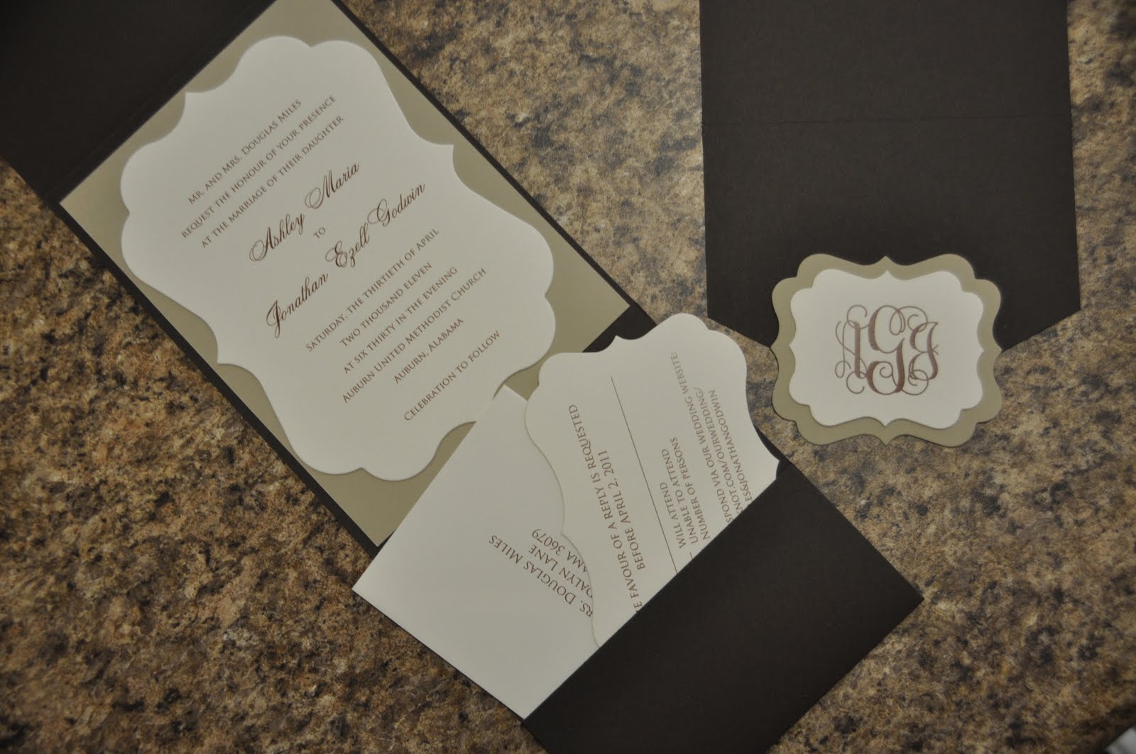 pocket wedding invitations   ivory burgundy