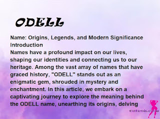 meaning of the name "ODELL"
