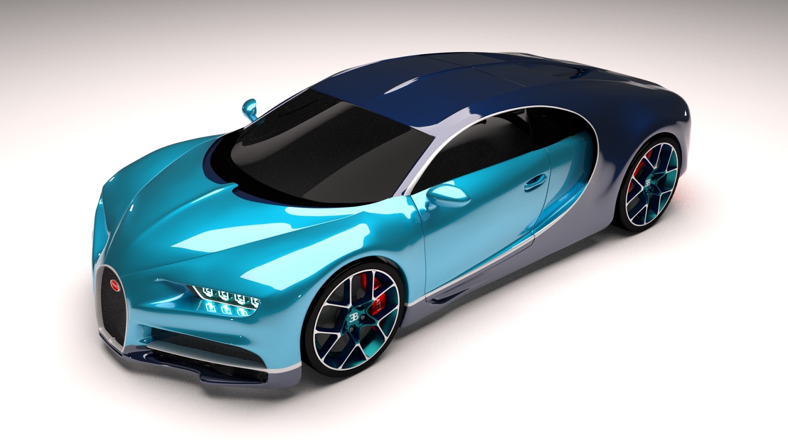 Free 3D Bugatti Chiron .blend file