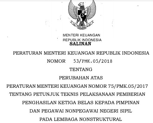 Download Peraturan Pemerintah PP dan Peraturan Menteri Keuangan Republik Indonesia PMK Tentang Pemberian Tunjangan Hari Raya THR dan Gaji Ke13 Tahun 2018