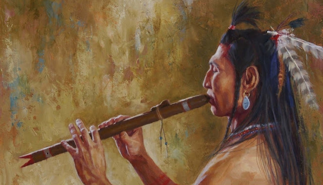Image result for ancient native americans playing flute