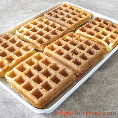 Belgian Waffles - or Regular Waffles - with directions for freezing and reheating / www.delightfulrepast.com