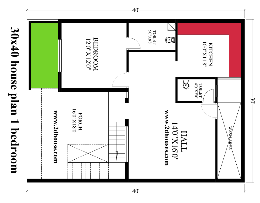 30 ft by 40 ft house plans