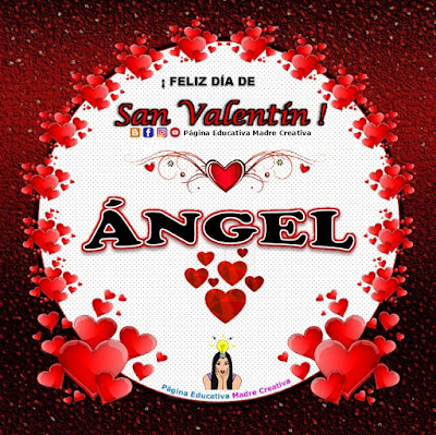 Feliz Día de San Valentín - Nombre Ángel