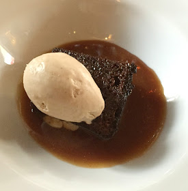 sticky toffee pudding with banana ice cream at blackfriars newcastle