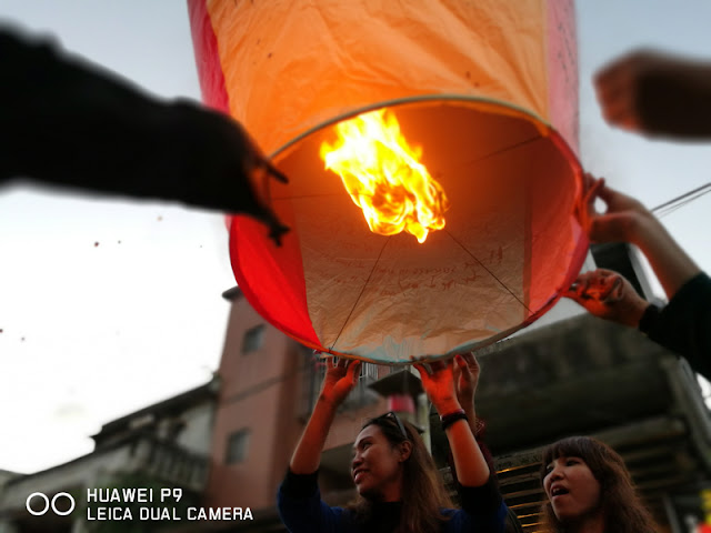 Our wishes were written in the lantern before we tossed up to the sky