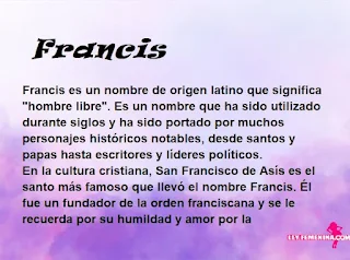 significado del nombre Francis