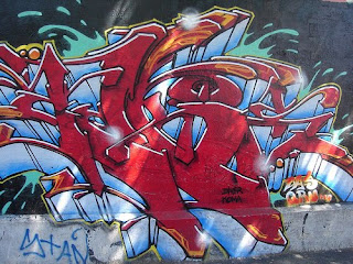 Nice Red Street Art Graffiti Tagging 