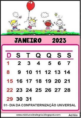 Calendário de 2023 ilustrado