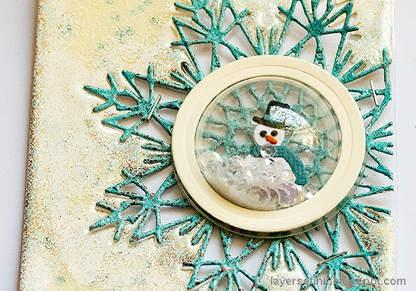 Layers of ink - Heat Embossed Snowflake Tag with Dome Tutorial by Anna-Karin Evaldsson.