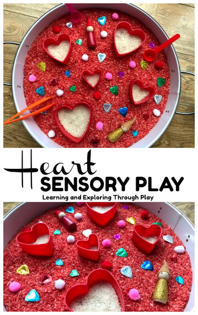 Heart Themed Sensory Play for Preschoolers