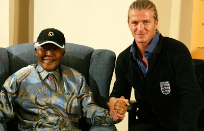 David Beckham This moment never ever comes again  with Mr Mandela