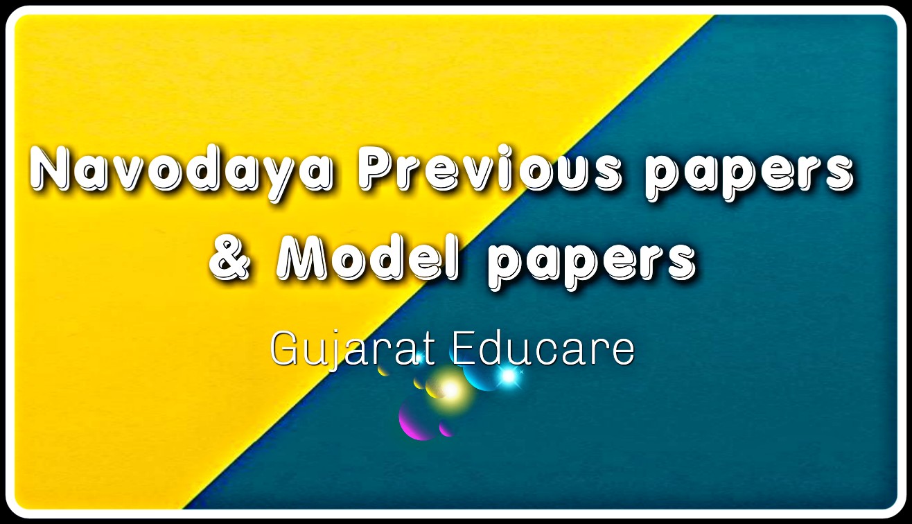 Navodaya Previous Question Papers And Model Papers Download