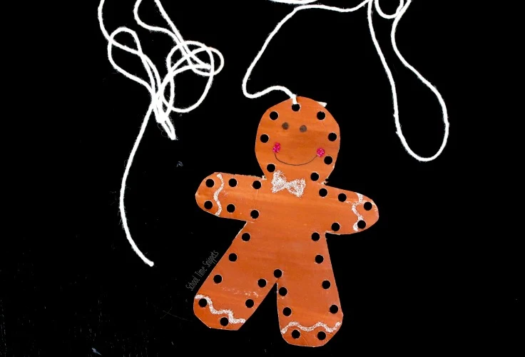 DIY Gingerbread Man preschool ornament