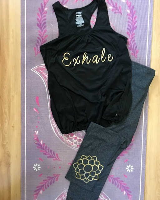 Have you heard about Cricut's new SportFlex Iron On™ that is lightweight and stretches? See how I used it to customize a yoga tank and leggings!