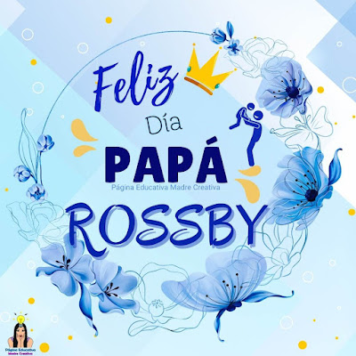 Solapín Feliz Día del Padre - Nombre Rossby para imprimir gratis