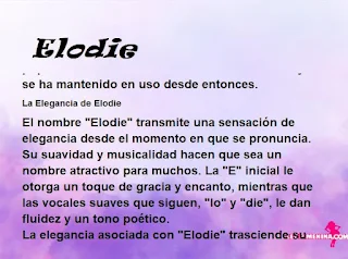 significado del nombre Elodie