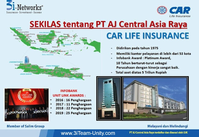 PT. AJ Central Asia Raya didirikan pada tanggal 30 April 1975 berdasarkan Akta Notaris Ridwan Suselo no. 357, dengan modal Rp 500 juta. Sejak didirikan, seluruh pemegang saham, komisaris dan direksi telah berkomitmen untuk menjadikan PT AJ Central Asia Raya sebagai salah satu perusahaan asuransi jiwa yang terkemuka di Indonesia dan memberikan layanan yang tinggi.