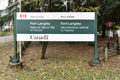 Fort Langley National Park sign BC.