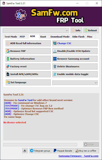 SamFw FRP Tool version 3.31- FRP Bypass Tool SamFw Tool v3.31