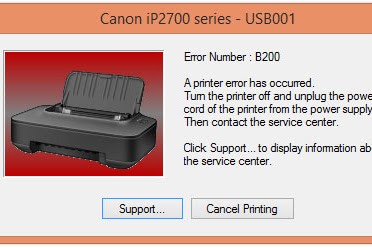 Cara Memperbaiki Printer Canon iP 2770 Error B200