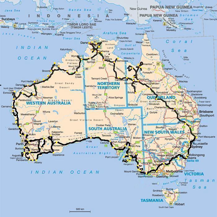 Map Of Australia. gold rush map in australia.