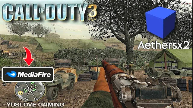 Download Call of Duty 3 PS2 ISO for Android, best FPS war game with intense action, realistic graphics & missions.