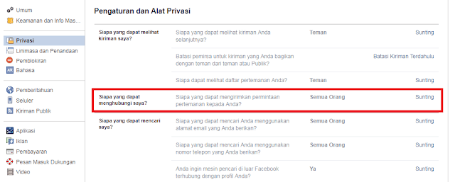 Cara Agar Facebook Tidak Bisa Di Add Friend, Hanya Bisa Diikuti 