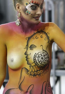 Body paint Head on Chest