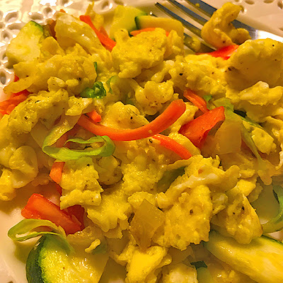 Veggie egg scramble.