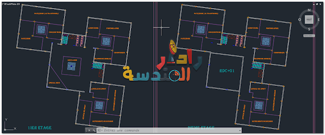 مشروع مجمع تجاري Dwg 