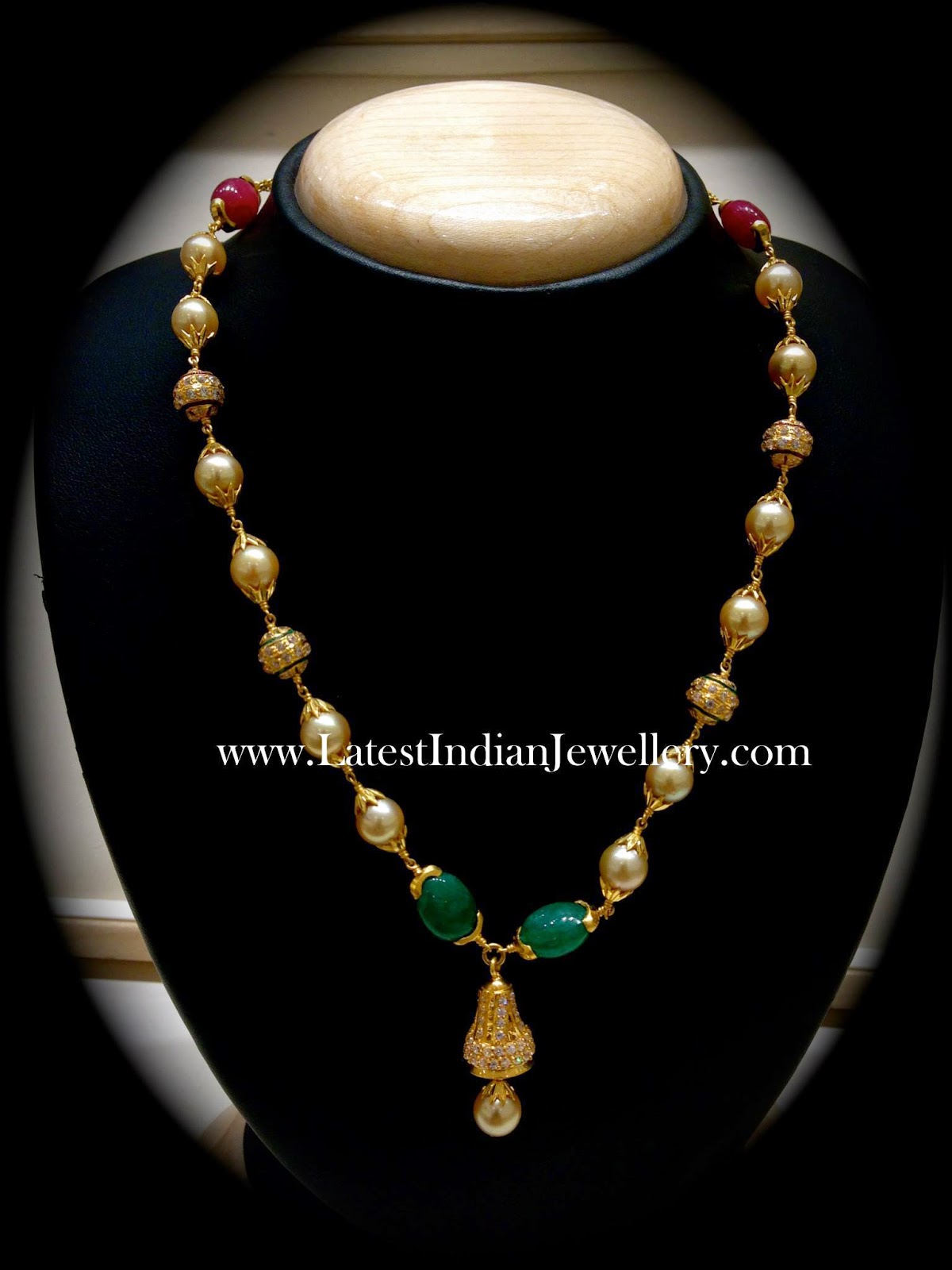 South Sea Pearls Beads Chain - Latest Indian Jewellery Designs