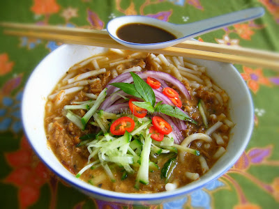 Laksa is a popular spicy noodle soup from the Peranakan culture, 