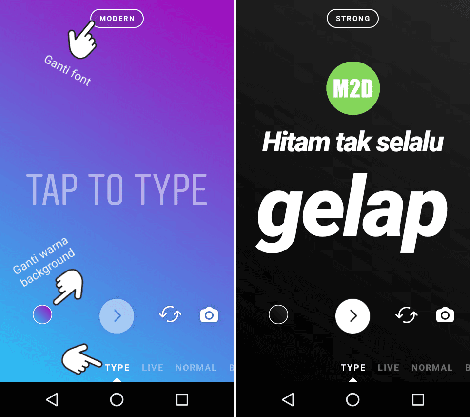 Cara Membuat Tulisan Di Instagram Stories Dengan Background Warna