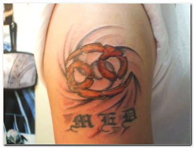 High quality cancer zodiac tattoo designs on arm picture