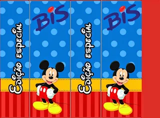 Mickey in Red and Blue: Free Printable Party Kit. 
