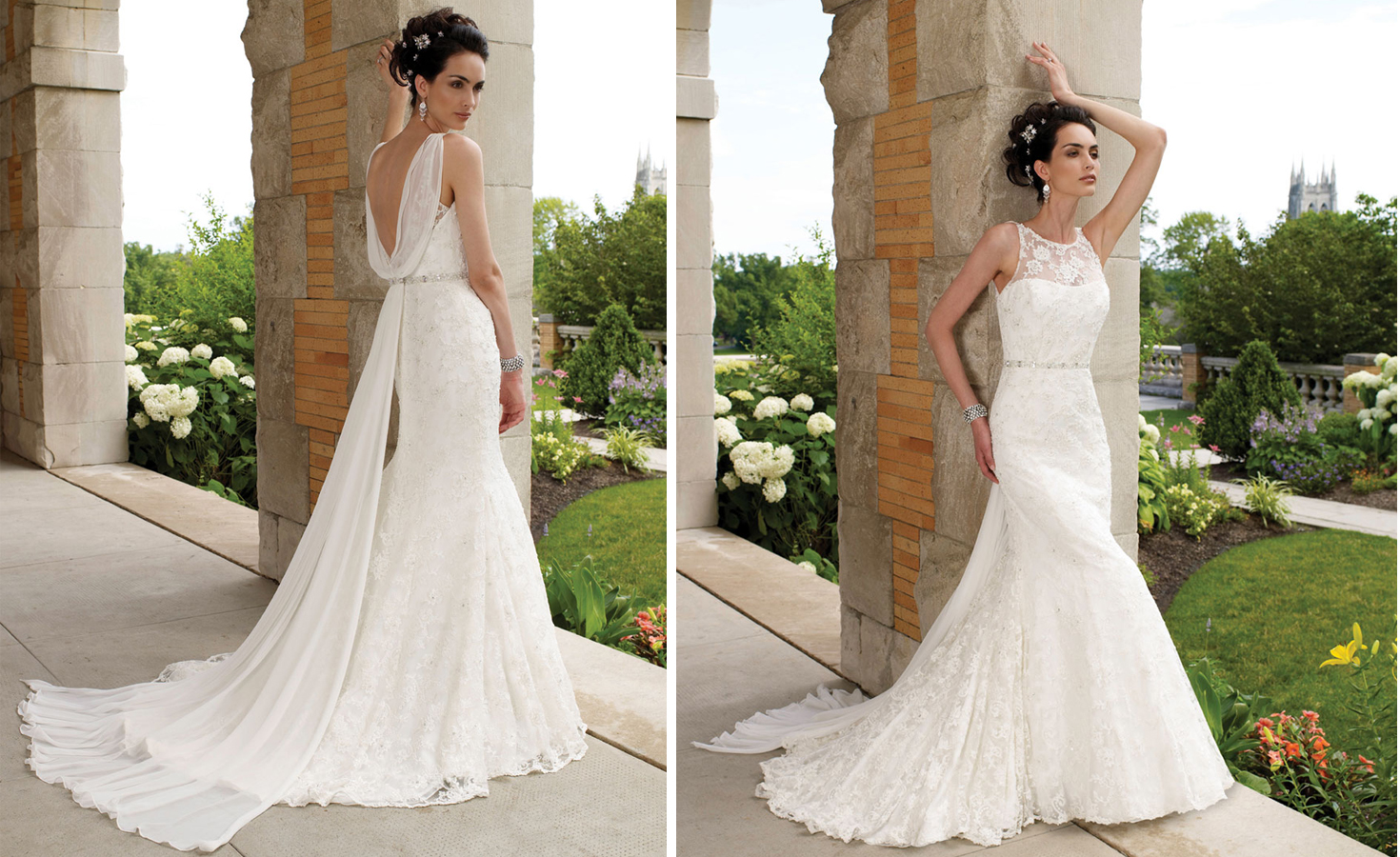 wedding dresses sweetheart neckline mermaid style lace Trend Alert:V-back Lace Embellished Wedding Dresses