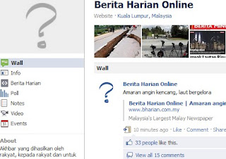 facebook berita harian