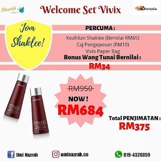 Promosi Shaklee Vivix Harga Ahli Keahlian Percuma